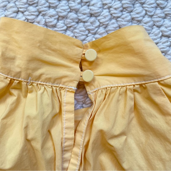 Yellow cotton popover blouse - Picture 9 of 14